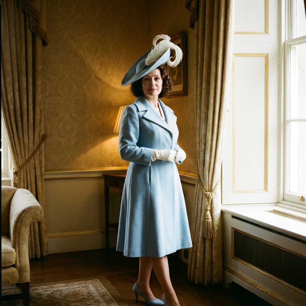The Lady Di Saucer Hat, Tilted, Feathered, and Utterly Regal