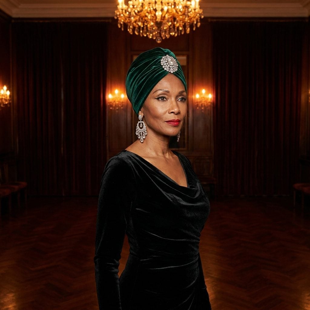 Jeweled Turbans, Silk, Rhinestones, and the Conviction to Carry Both