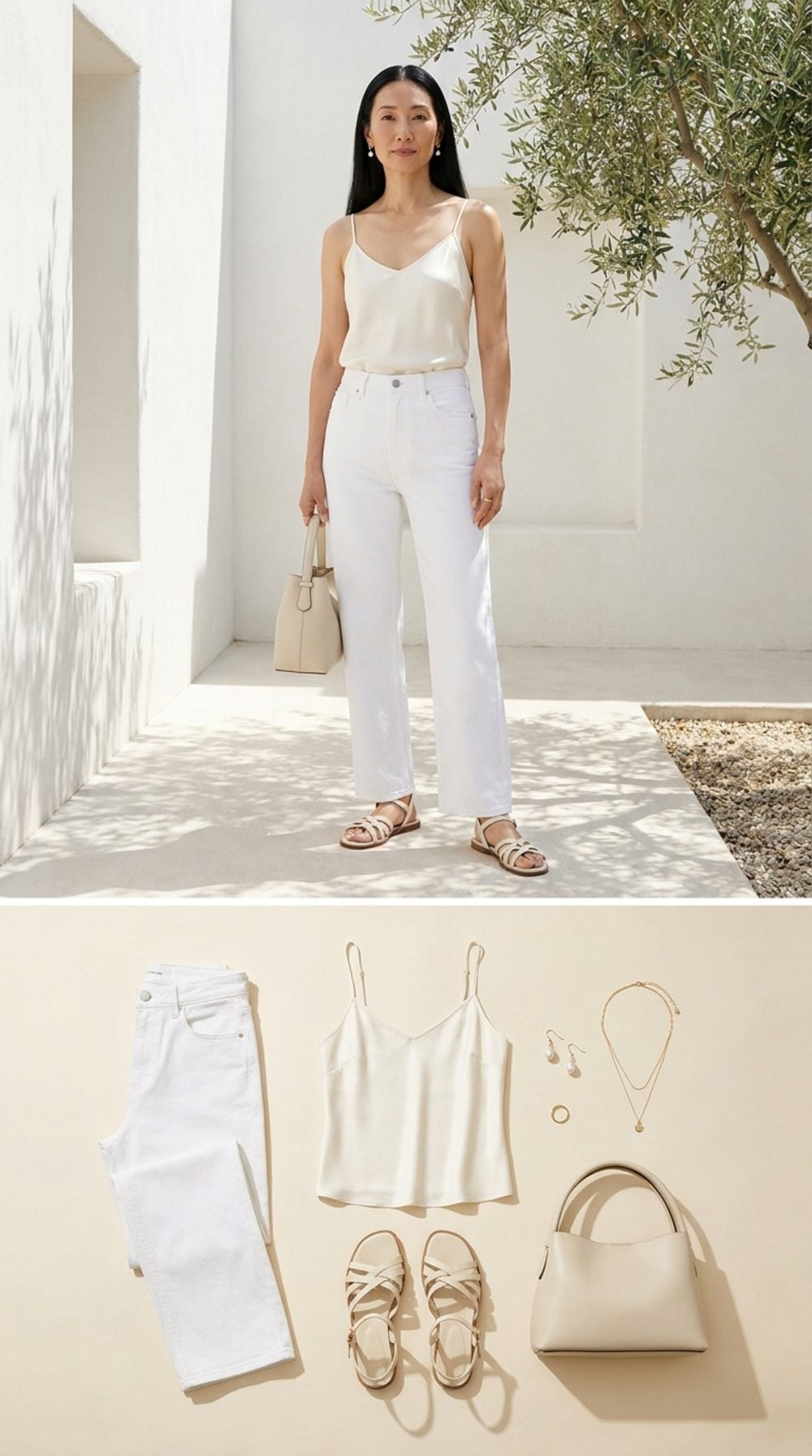 Monochrome Ivory from Head to Toe: The Power of a Single Continuous Line