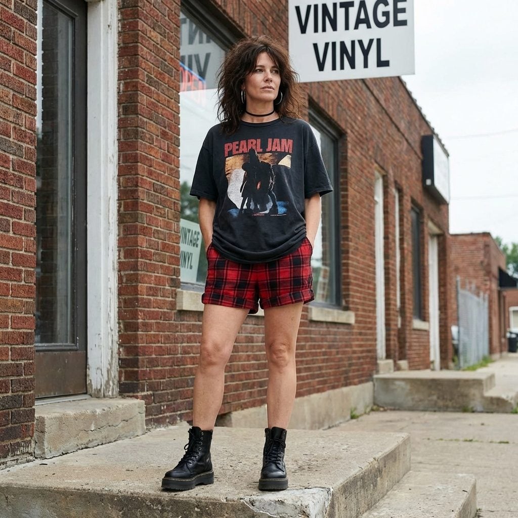 Plaid Flannel Shorts With a Rolled Cuff (Grunge Did This, and We Followed)