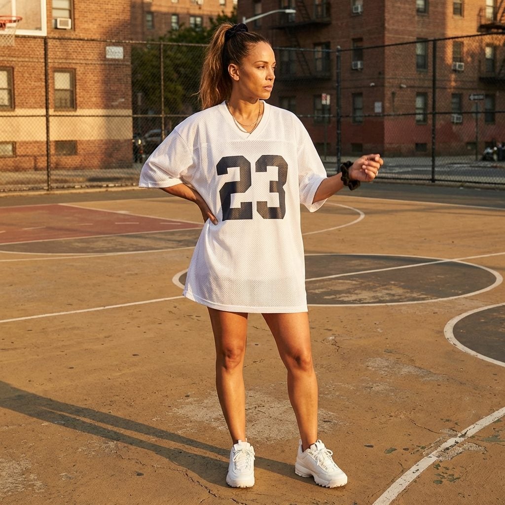 Mini Shorts and an Absolutely Enormous Oversized Top: The '90s Power Equation