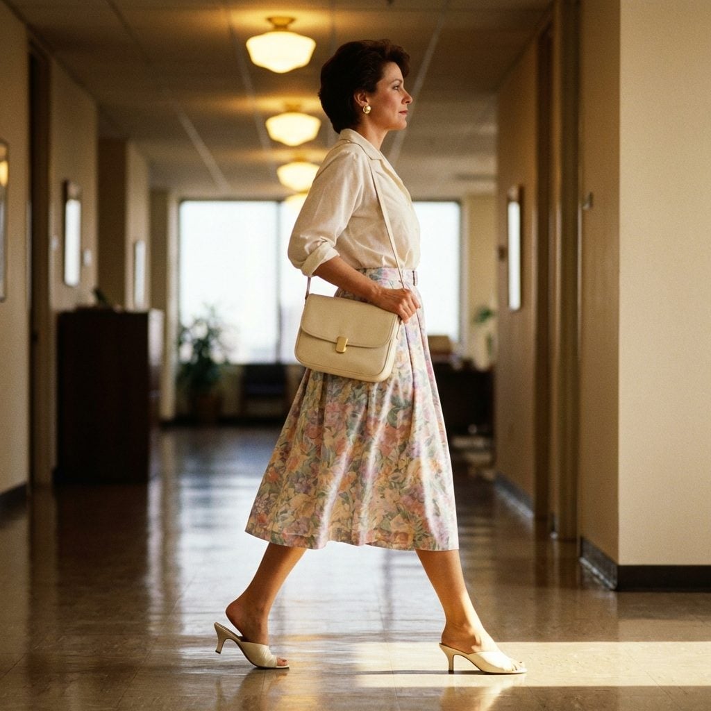 Open-Toe Mules With the Kitten Heel That Clacked on Every Hard Floor