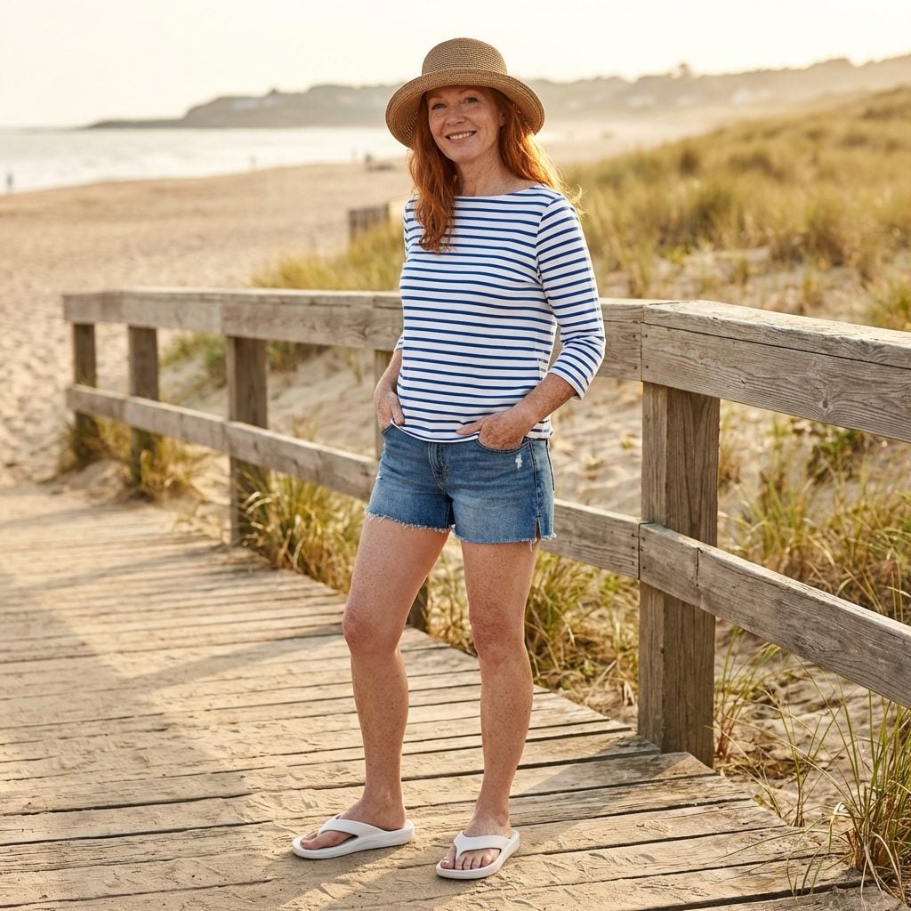 Rubber Thongs With a Single Wide Strap Across the Toe