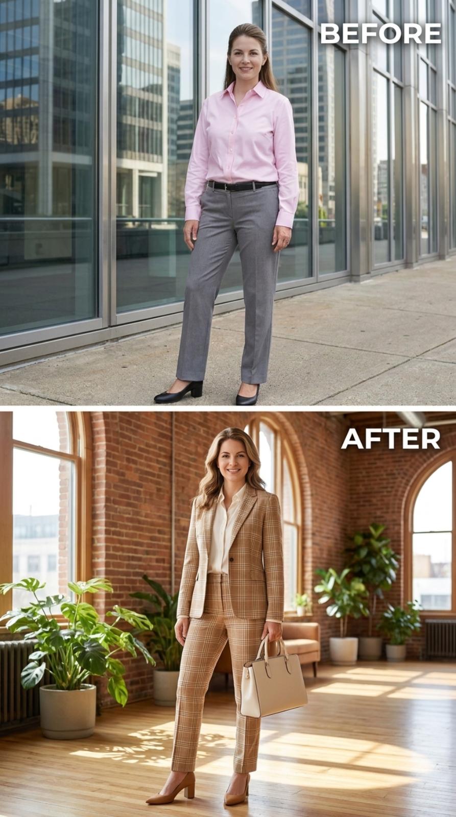 Plaid Suiting, a Tan Tote, and the Look That Already Closed the Deal