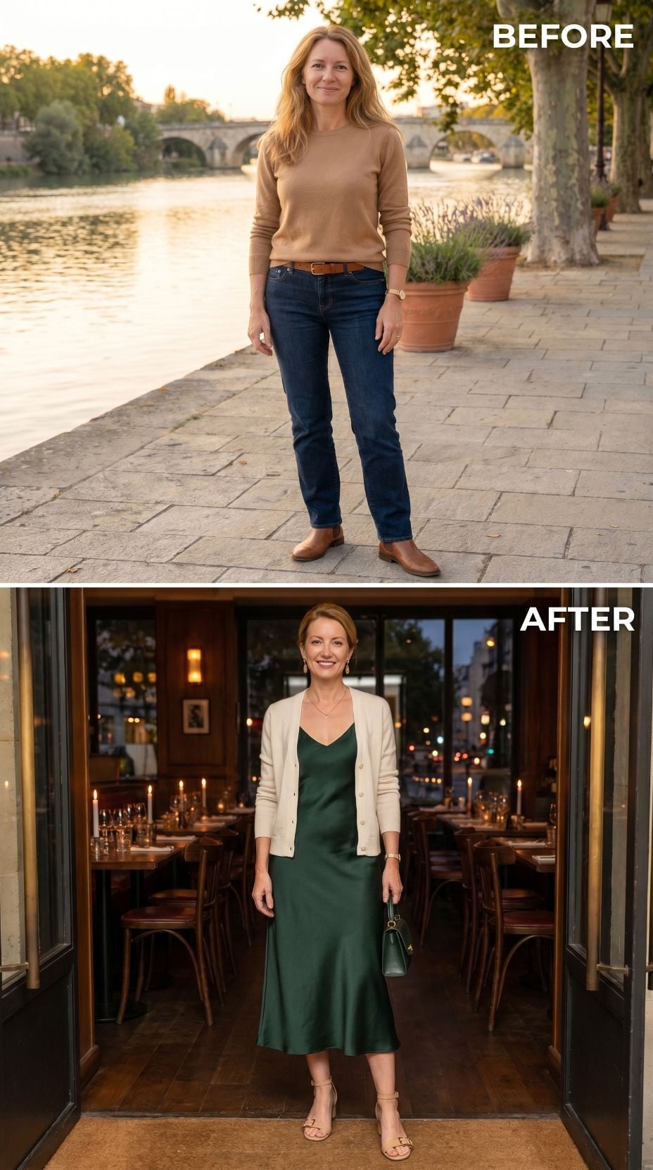 From Riverbank Casual to Candlelit Dinner in One Decisive Change