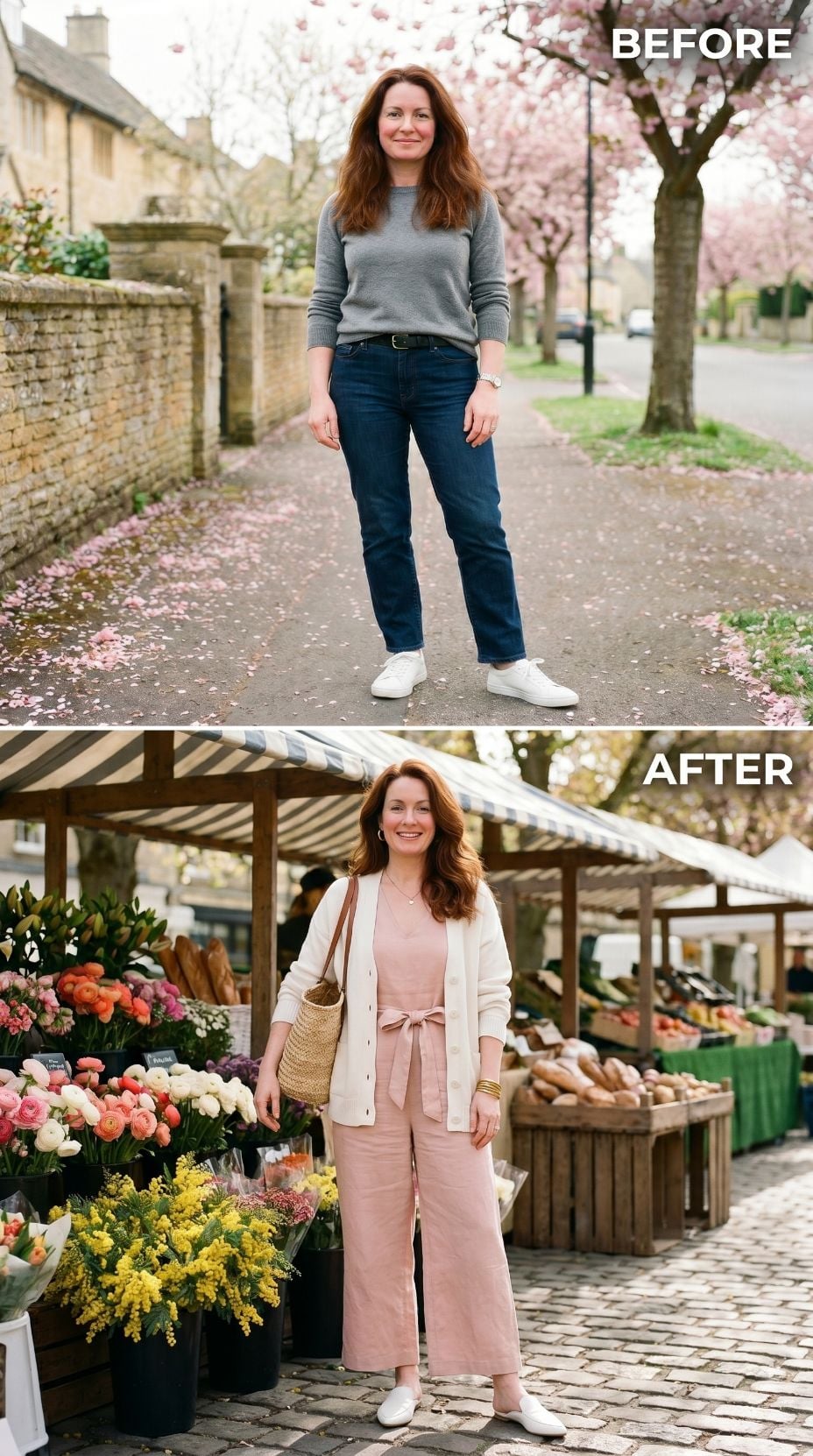 Pink Linen Wide-Legs and a Market Stall Changed the Whole Equation