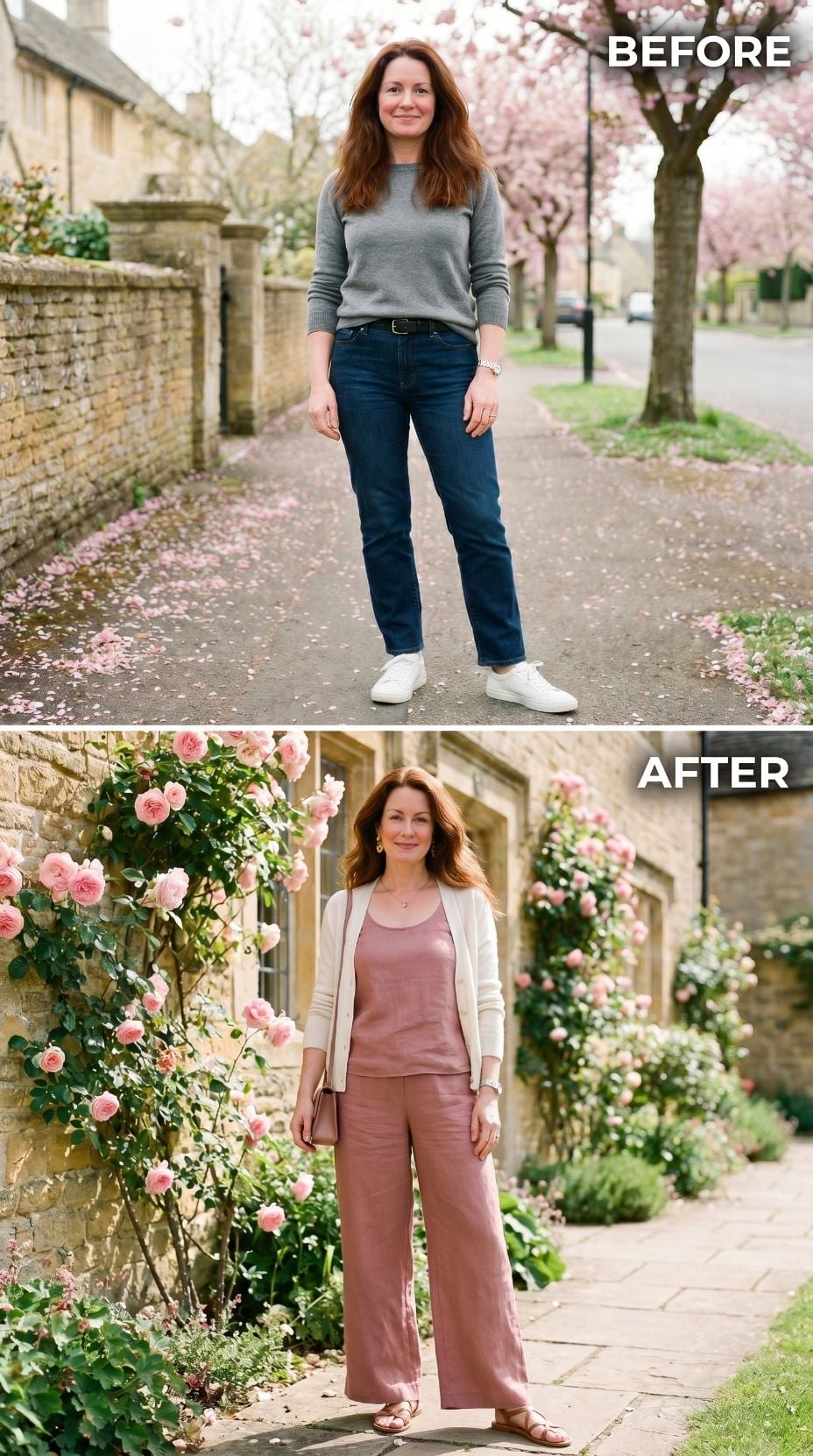 Pink Linen Coordinates and a Cream Cardigan Did What Jeans Couldn't