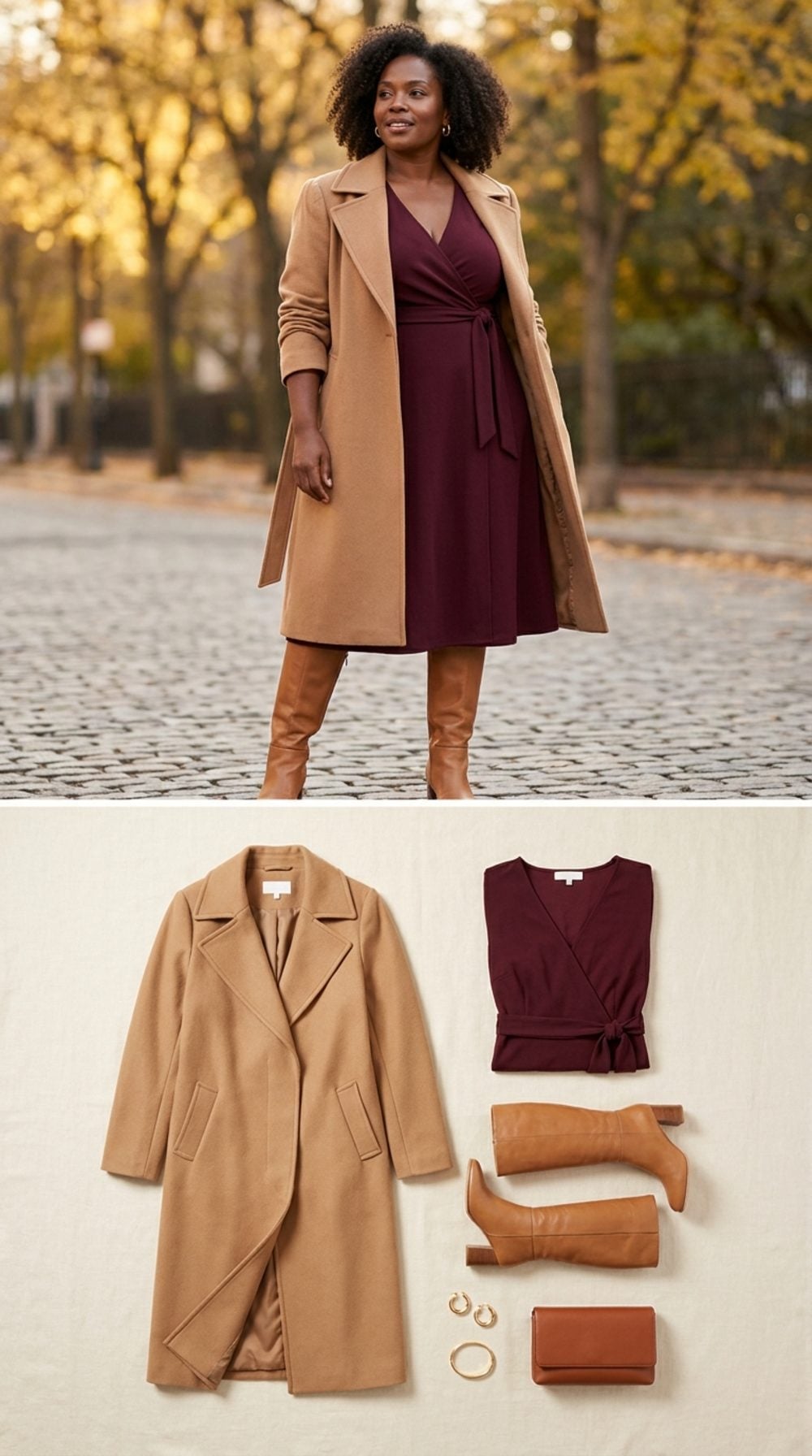 The Wrap Midi and Camel Trench: Shape First, Coverage Second
