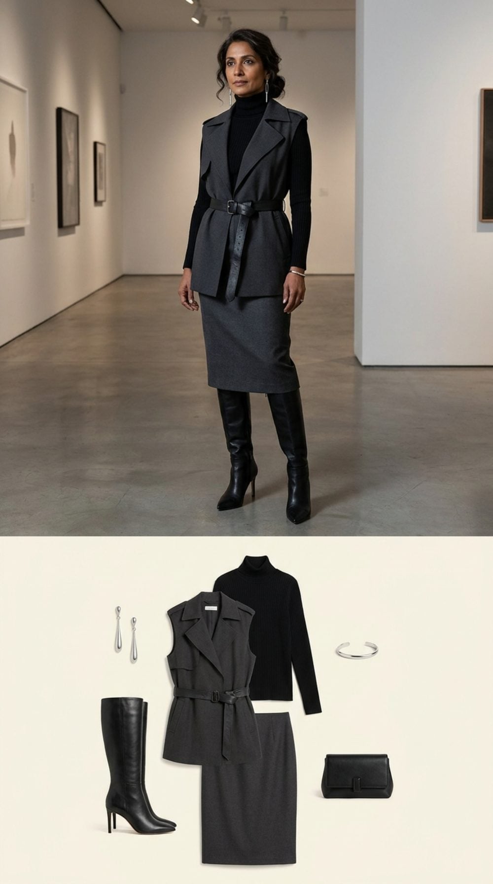 The Sleeveless Trench Vest: All the Vertical Line, None of the Bulk