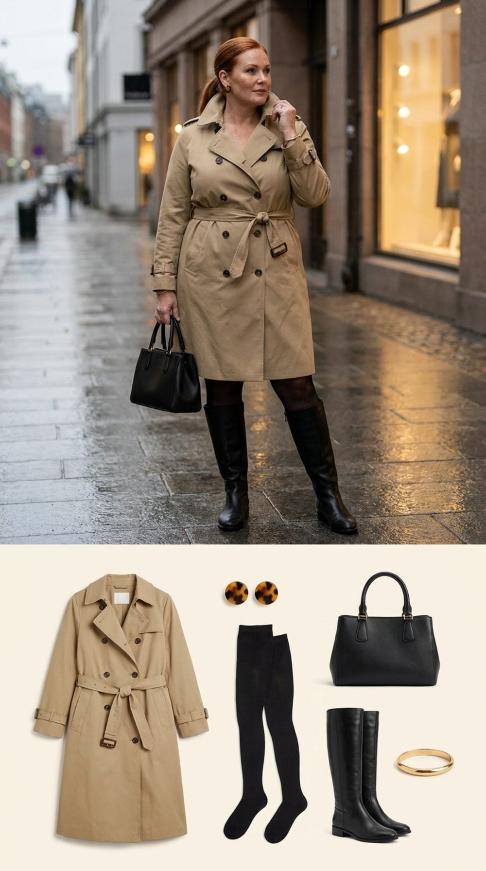 Trench as a Dress: Belted, Booted, Completely in Charge