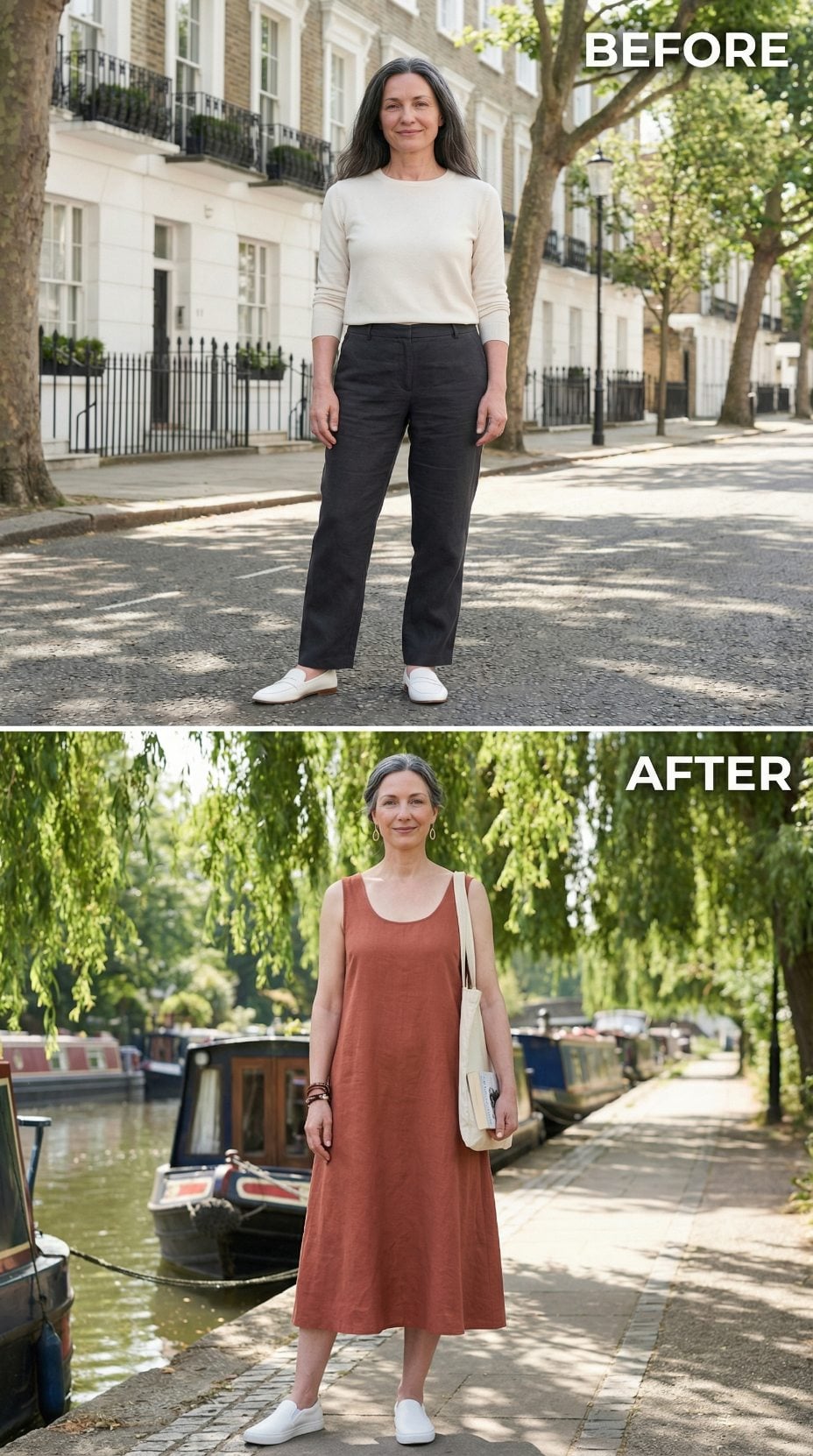 From Flat Basics to Rust Linen: One Outfit Change That Does All the Work
