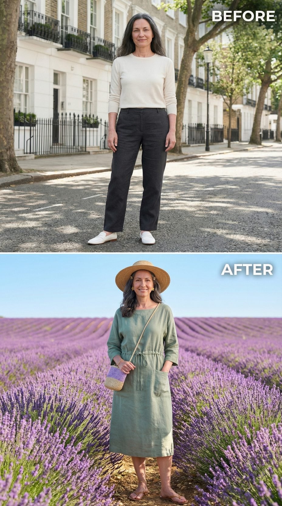 Sage Linen at a Lavender Farm: What the "After" Gets Exactly Right