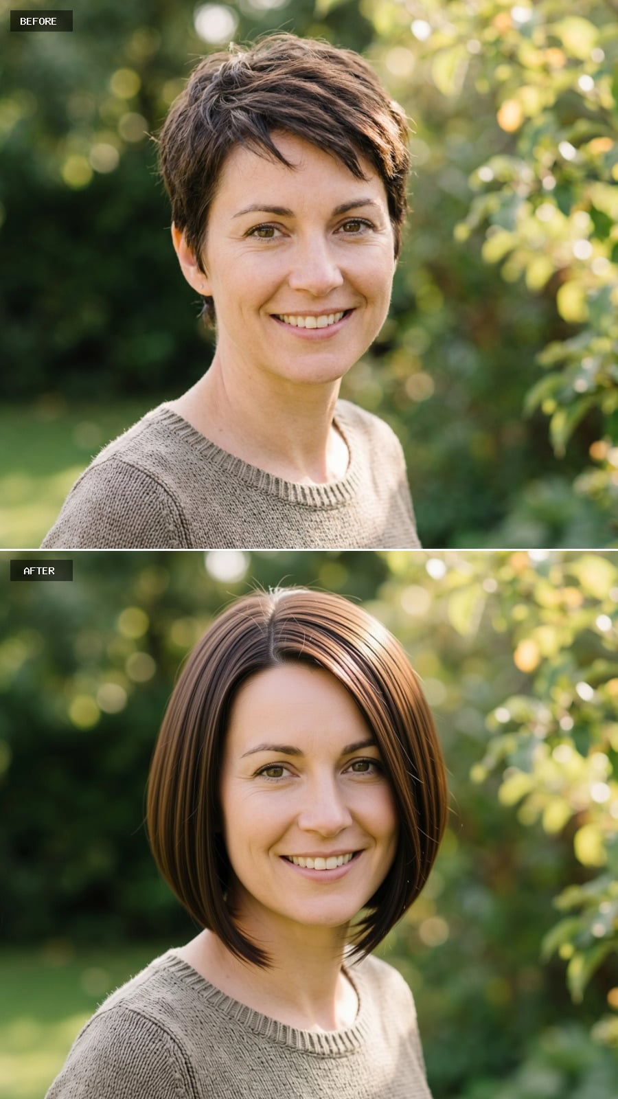 Brunette Bob With Highlights: What Sleek Length Does That a Pixie Simply Can't