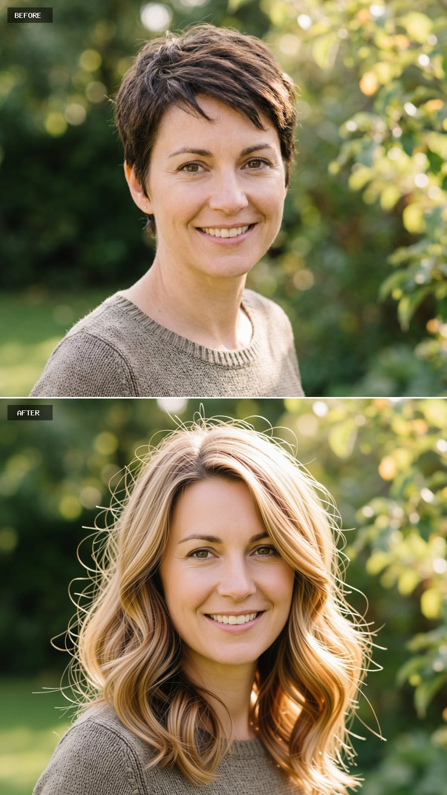 Blonde Waves, Shoulder Length, and What Loose Curl Texture Does to a Pixie Face