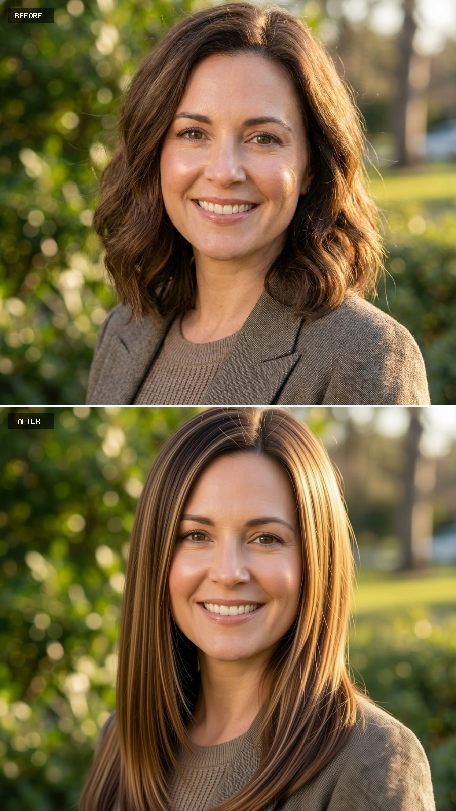Straight Highlights and Length Add Up to a Softer, Younger Frame
