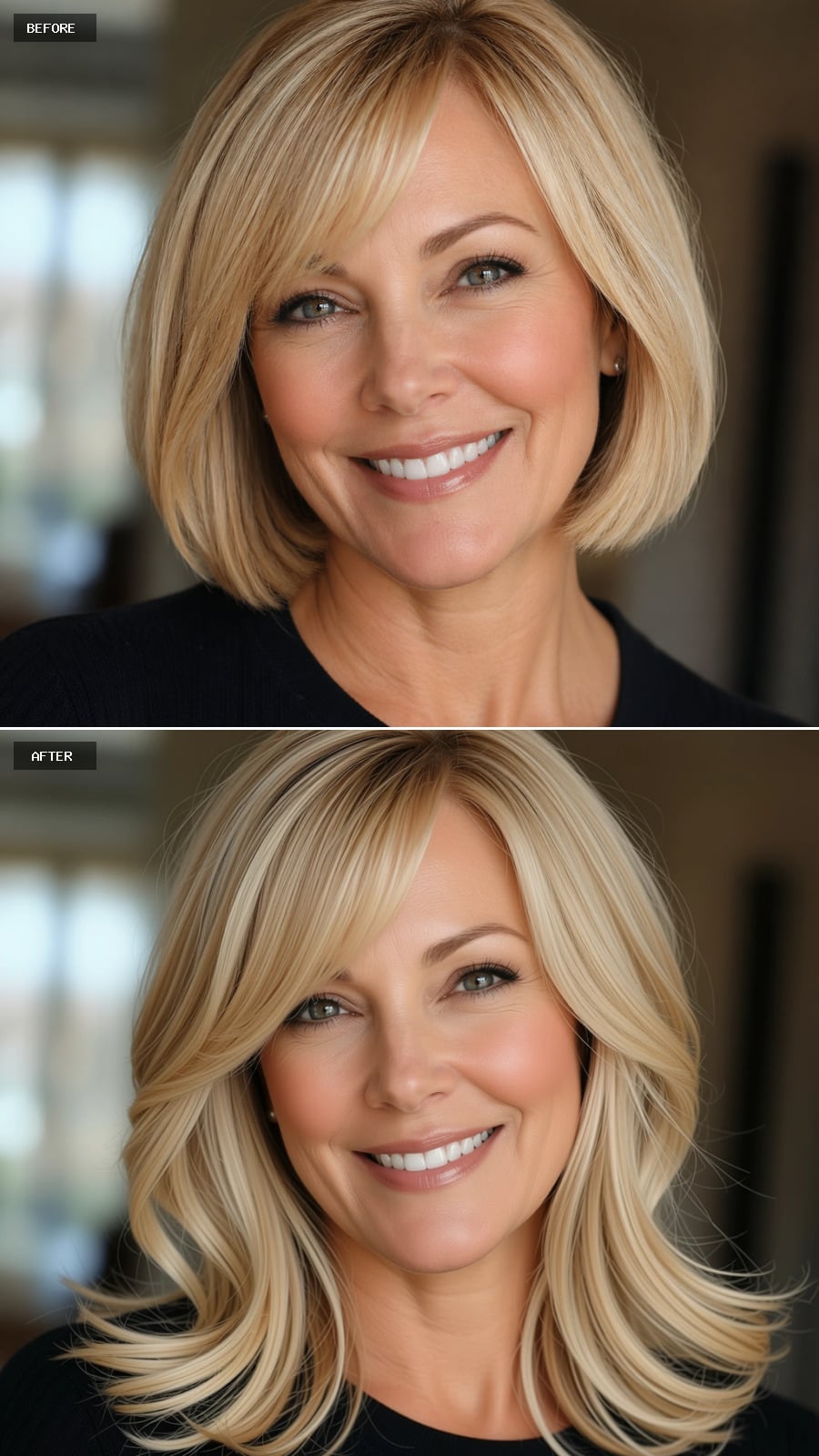 Blonde Layers That Curl at the Ends Rewrite What Medium Length Can Do