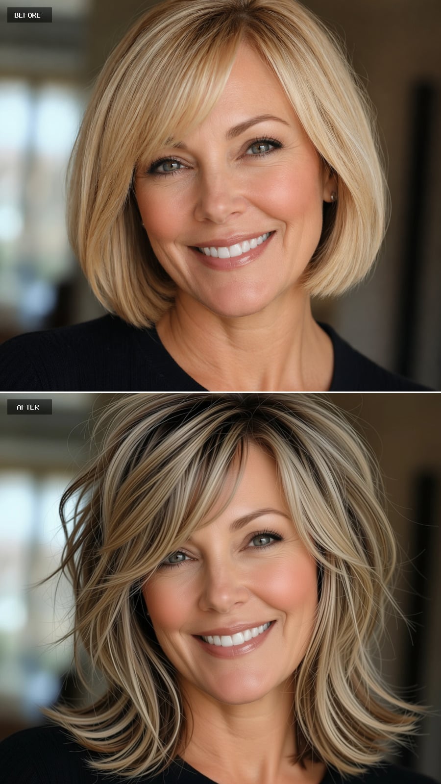 Blonde Highlights Go Darker at the Root and Suddenly Everything Has More Movement