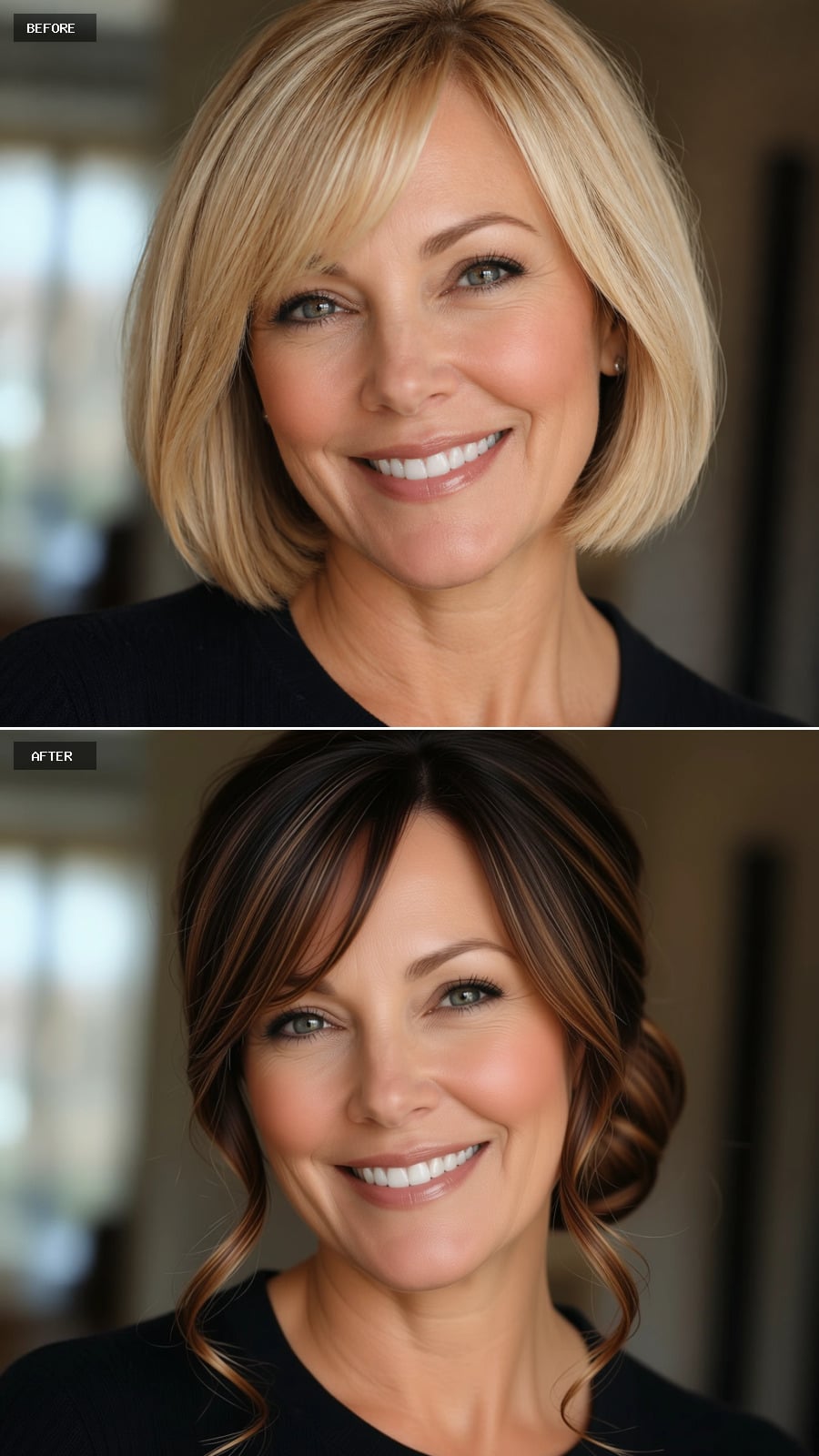 Dark Chocolate Waves Pulled Up Show What Root Depth Actually Does to Green Eyes