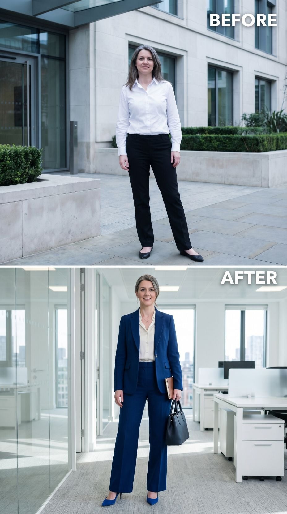 Navy Suiting, Wide-Leg Trousers, and the Upgrade That Actually Makes Sense