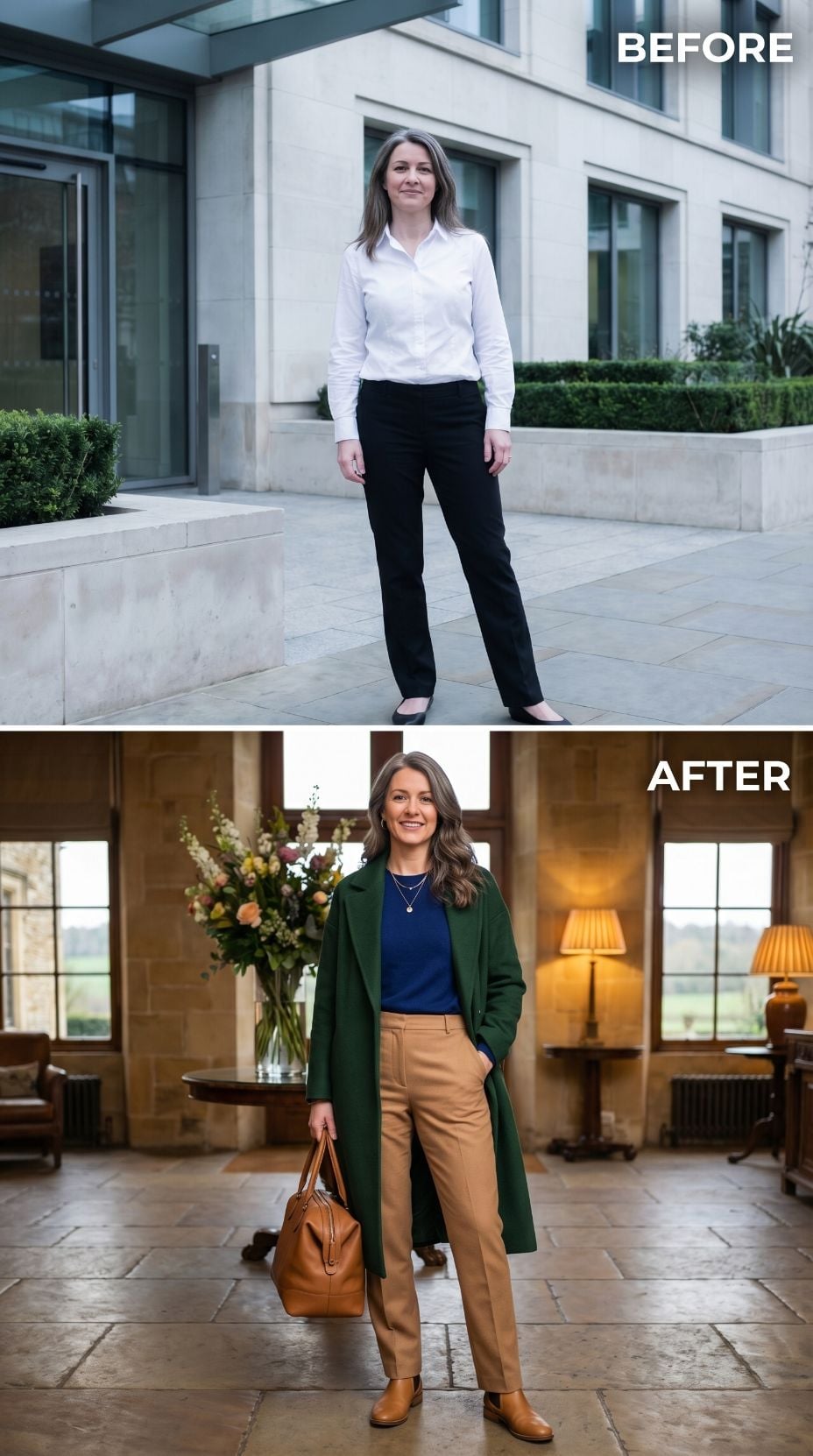 Green Coat, Camel Trousers, and the Colour Logic That Earns Its Keep at 44