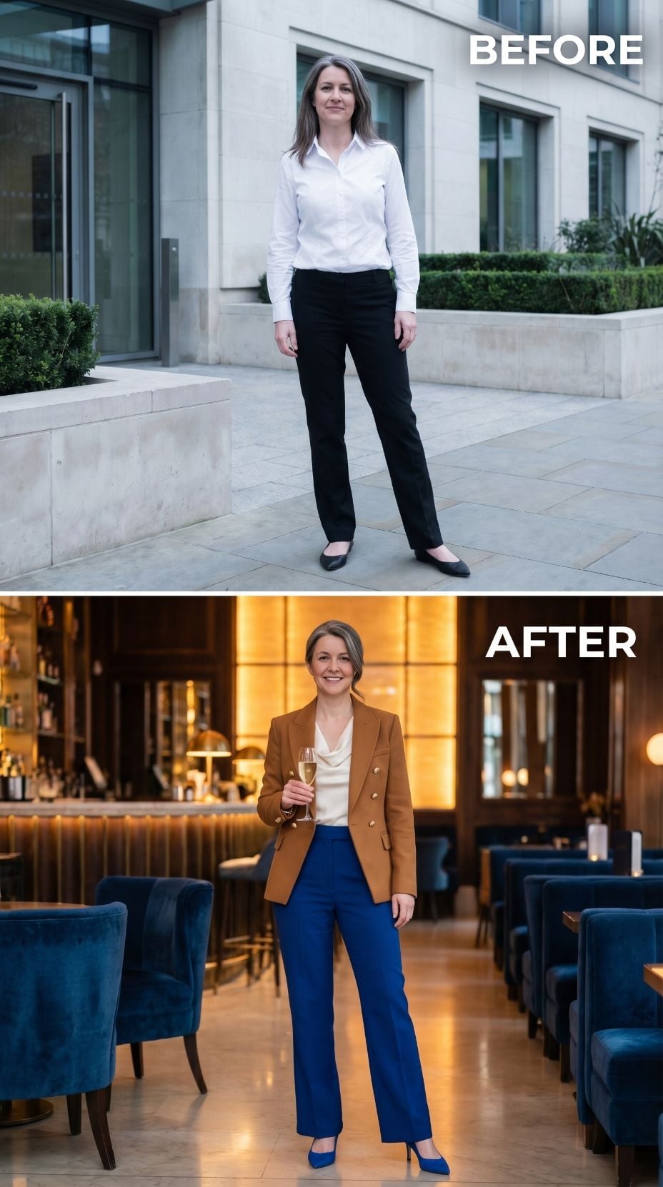 Bronze Blazer, Royal Blue Trousers, and the Bar Setting That Earns Its Keep