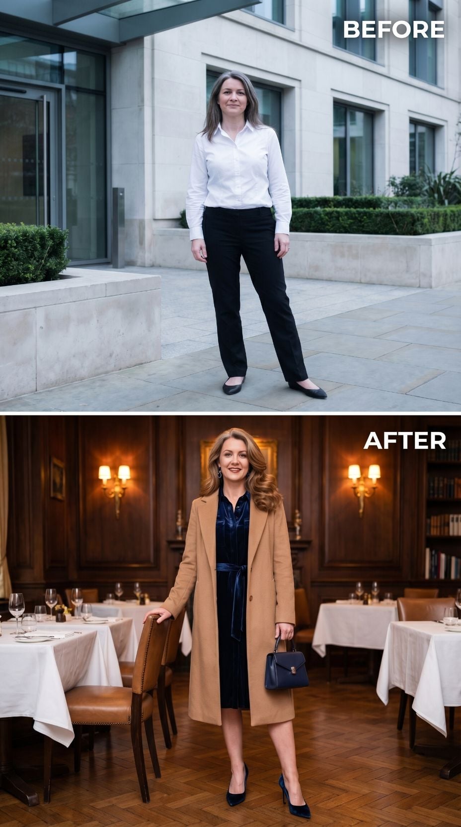 Camel Coat, Navy Velvet, and the Restaurant Formula Worth Repeating After 40
