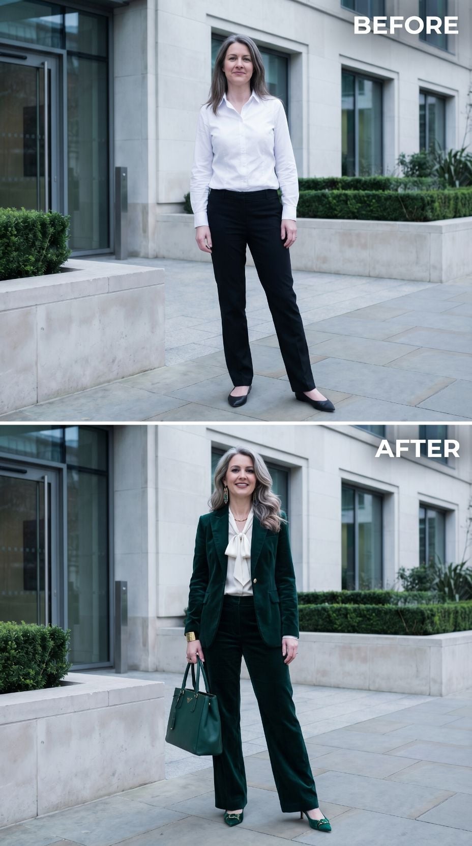Forest Green Velvet Suiting and the Work Wardrobe That Stopped Apologising