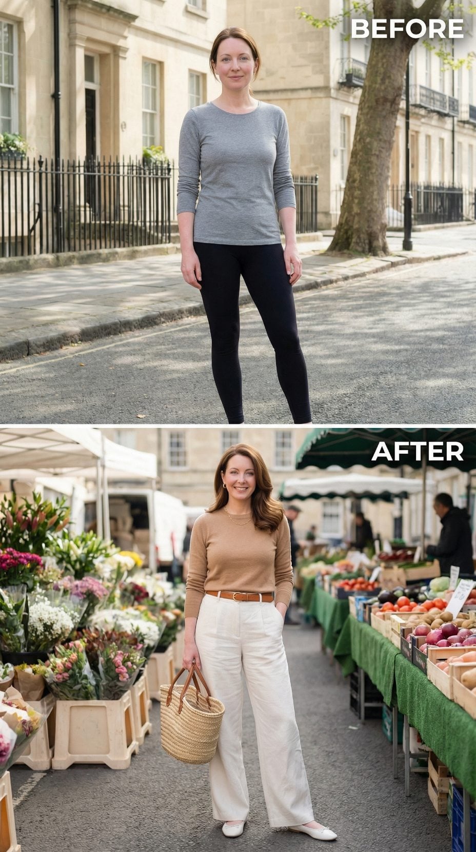 Camel Knit, Wide-Leg Linen, and the Market Run That Finally Looked Considered