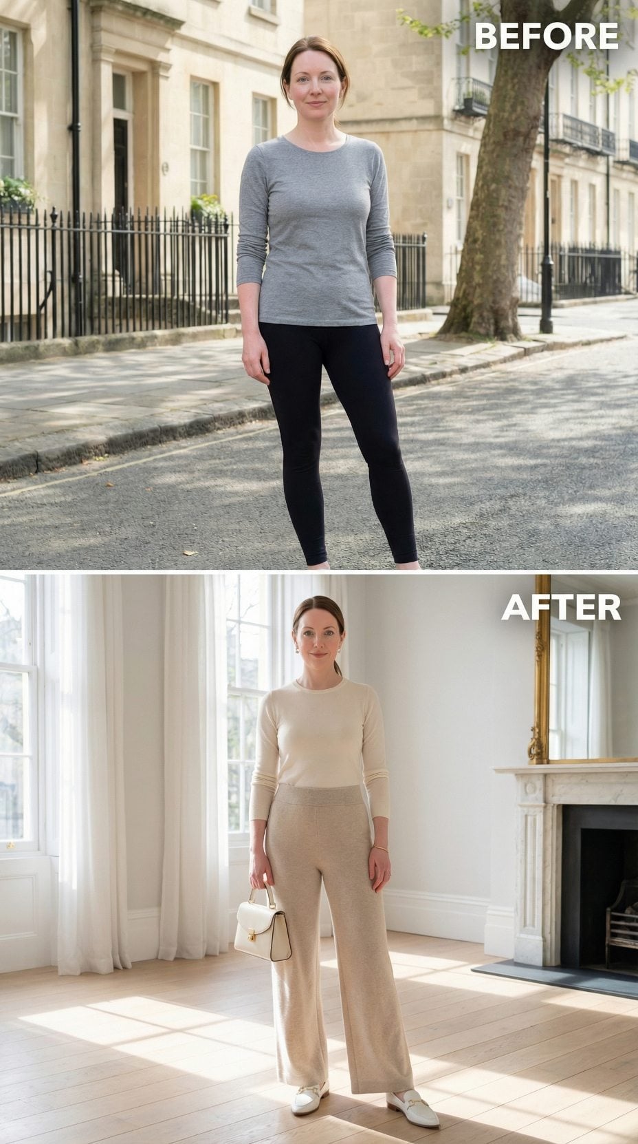 Oatmeal Knit, Wide-Leg Trousers, and the Georgian Interior That Raised the Standard