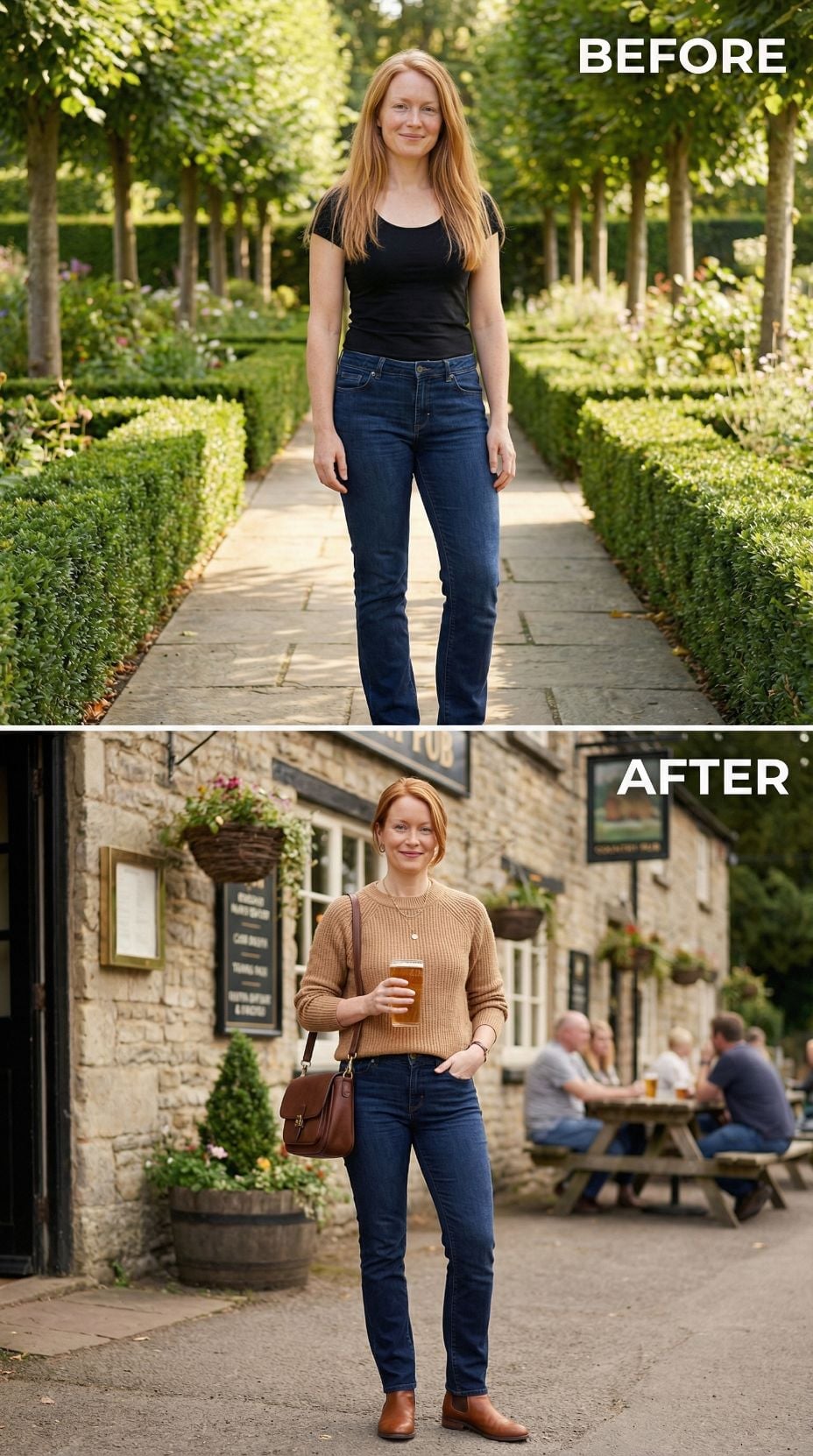 Black Scoop-Neck and Dark Jeans, Country Pub Lunch, Nothing Left Unresolved
