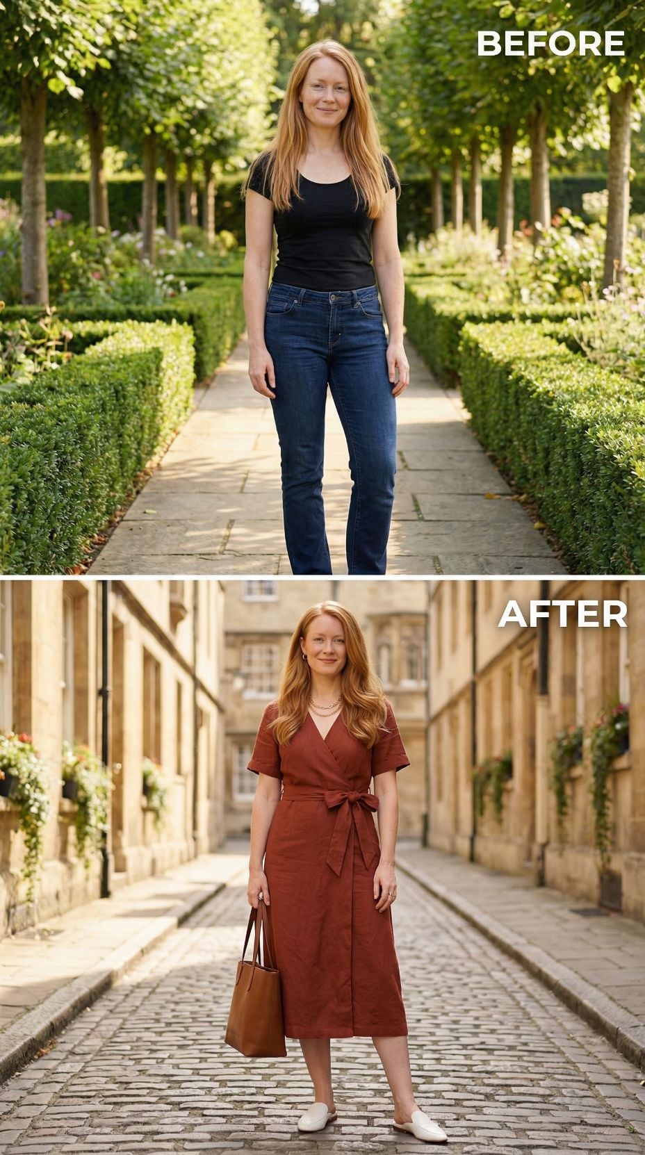 Cap-Sleeve and Garden Jeans Trade In for Rust Wrap and Cobblestones