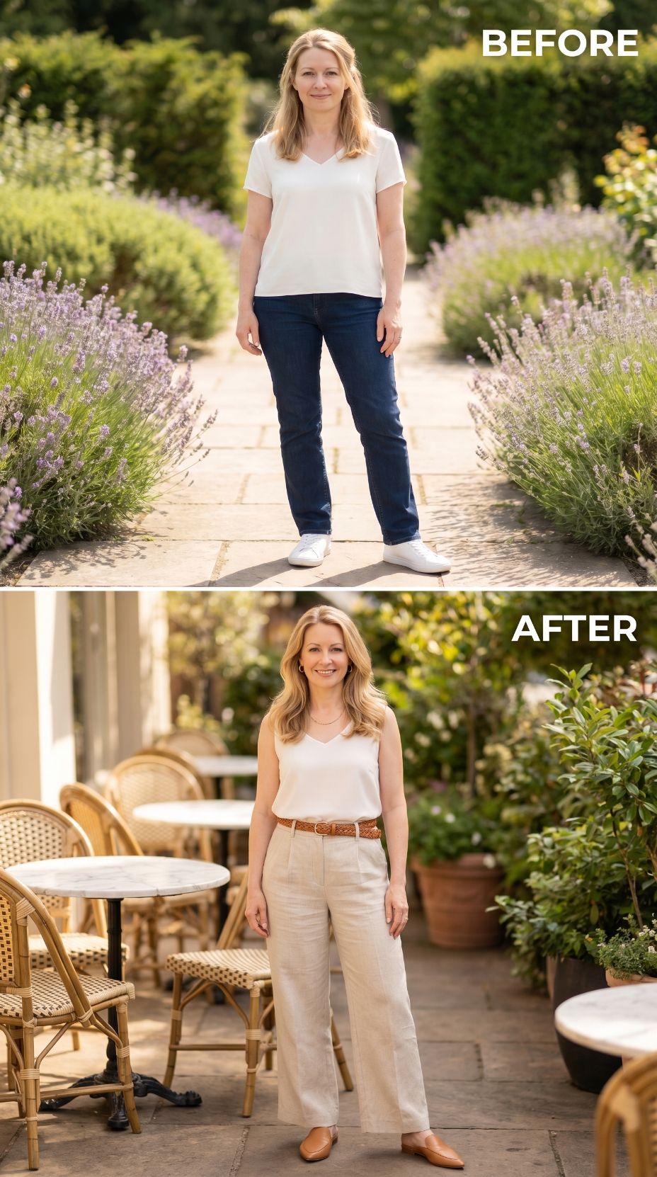 Swapping Dark Denim for Wide-Leg Linen Paid Off in Ways She Didn't Expect