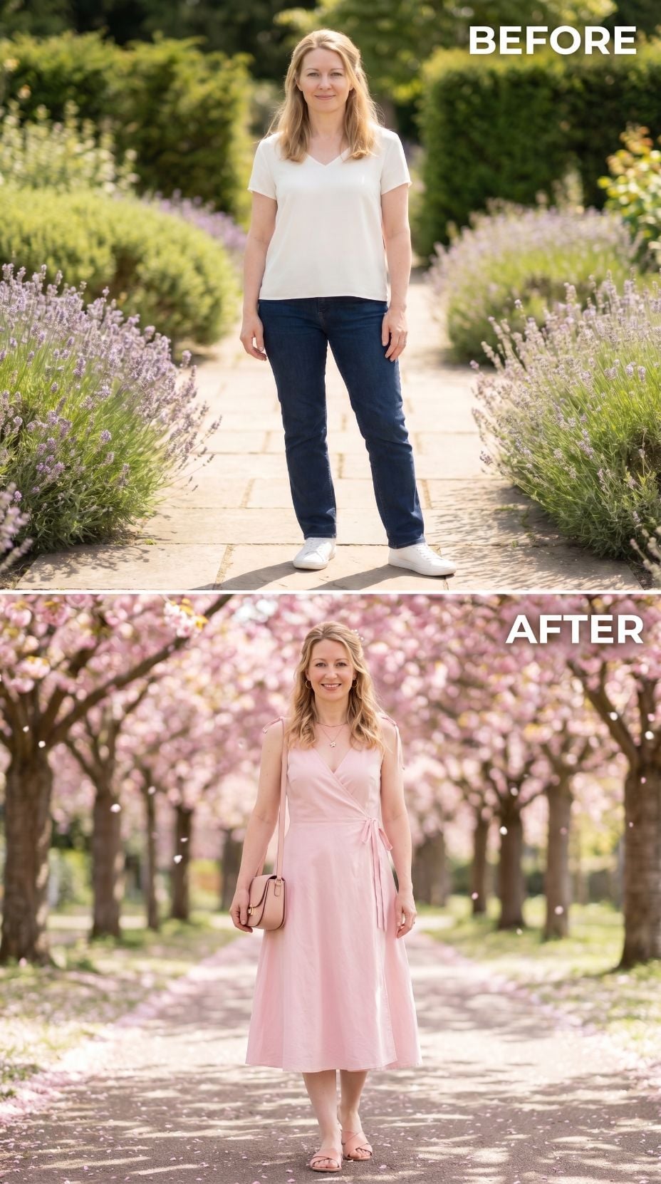 Blush Wrap Dress, Cherry Blossoms, and a Woman Who Stopped Explaining Herself