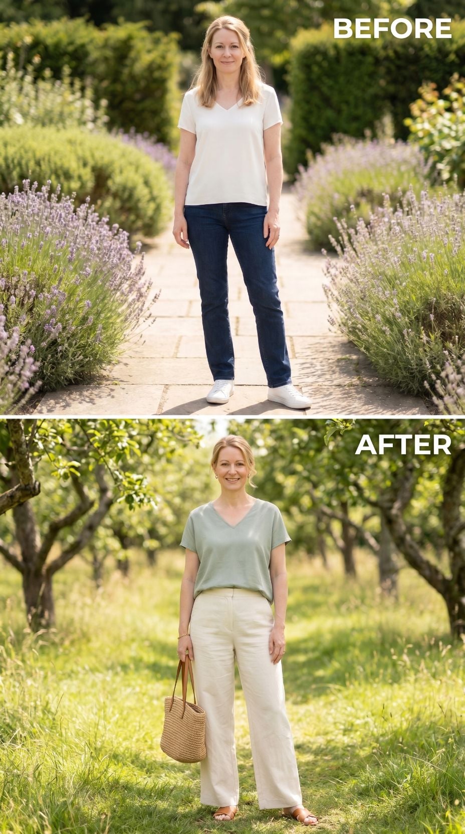 Sage Green, Linen Trousers, and a Garden That Had Nothing to Prove