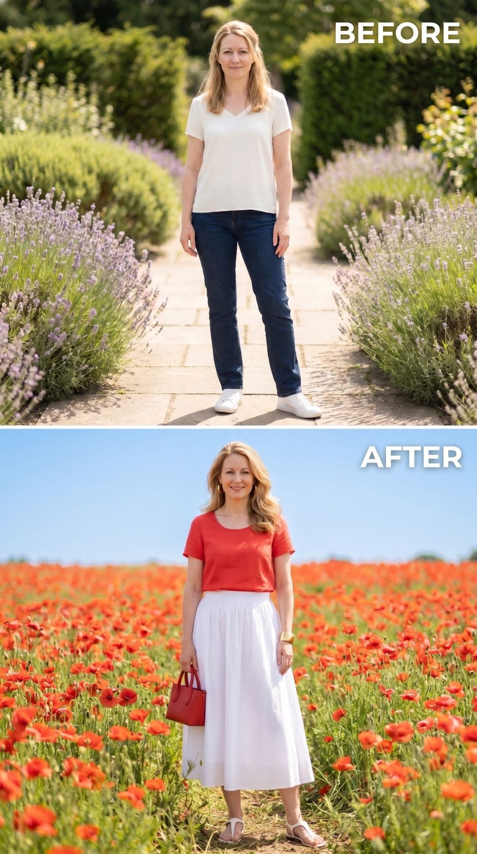 Red Top, Poppy Field, and Quiet Proof That Power Has a Hemline