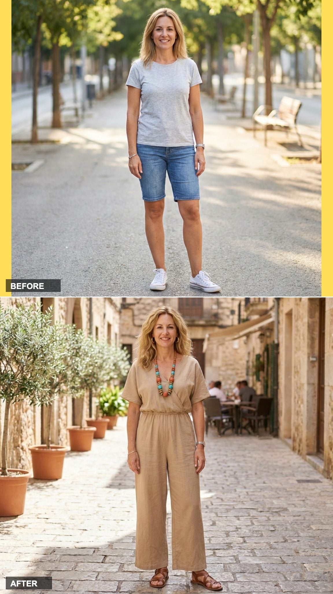 The Linen Jumpsuit, Statement Necklace, and Sandals That Do All the Work