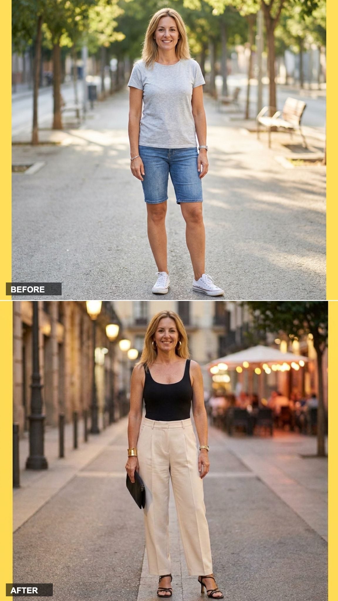 Pleated Wide-Leg Pants, a Fitted Bodysuit, and Bold Earrings for Evening