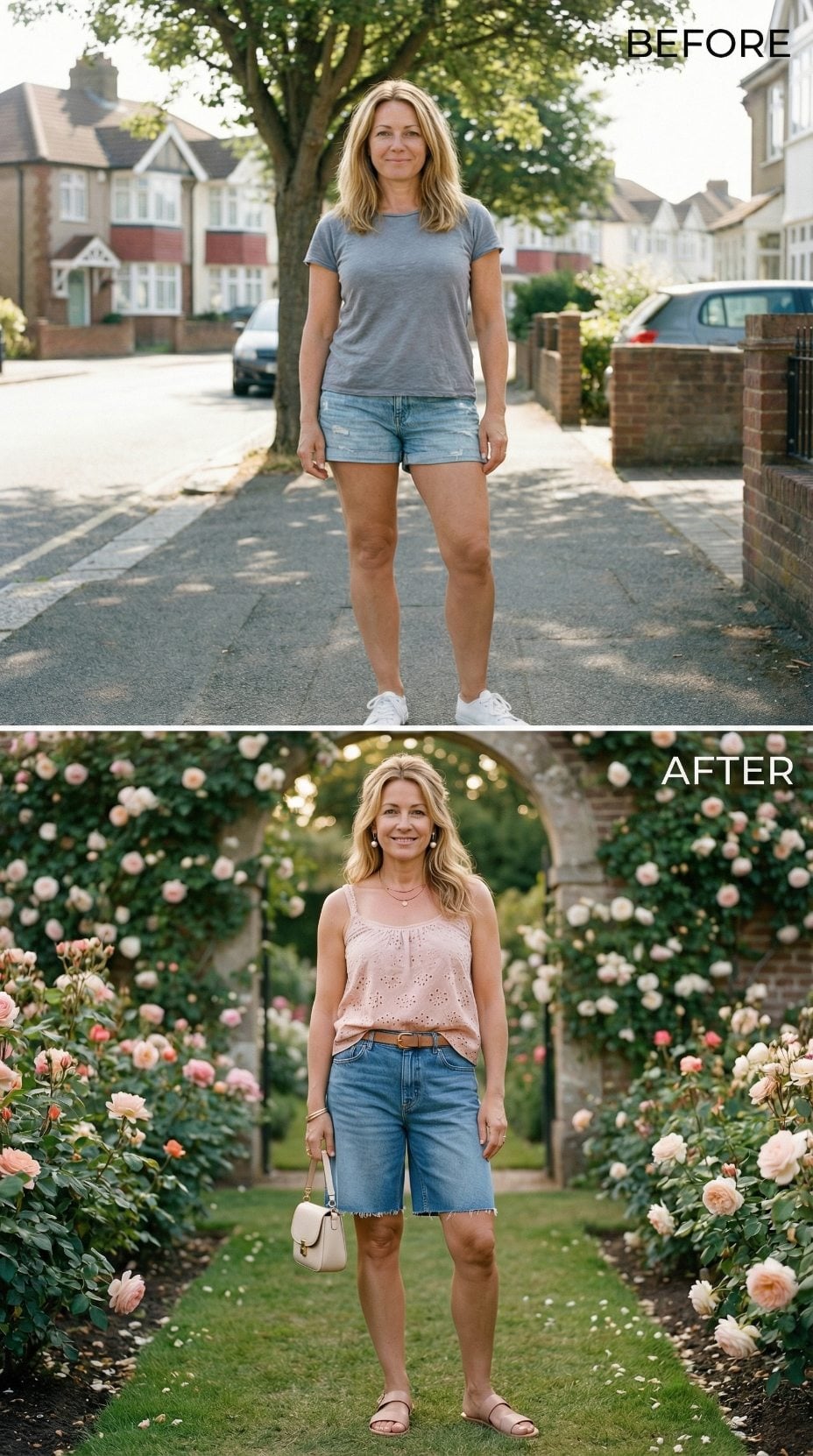 Gray Tee to Rose Garden: What Swapping One Top Actually Does