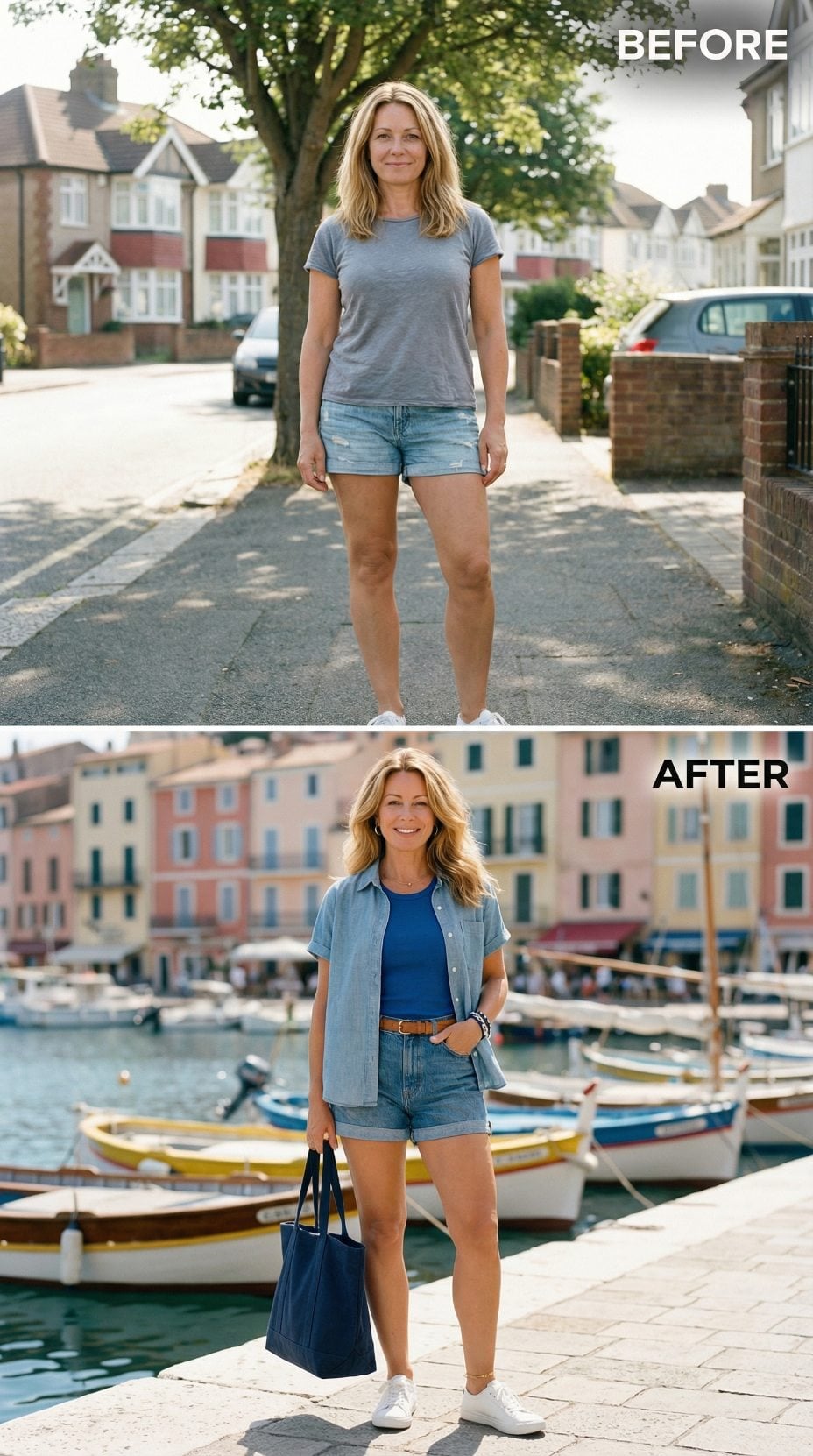 South of France Harbor, a Denim Shirt Left Open, and Suddenly Everything Clicks