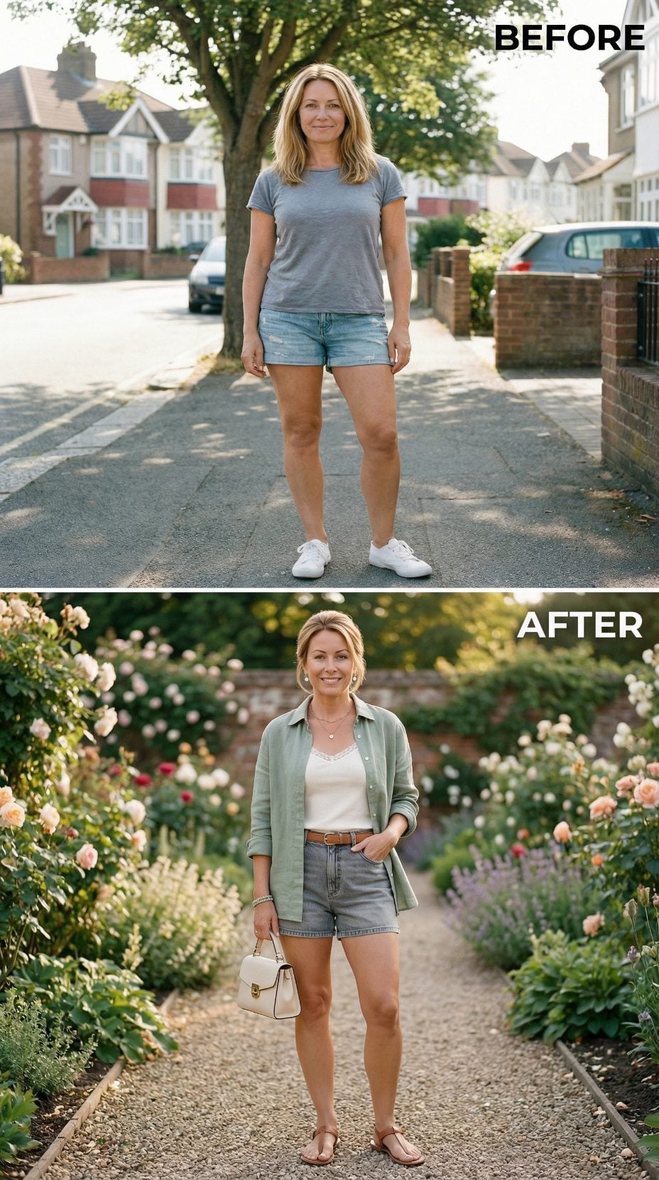 Suburb Sidewalk Had One Job, and a Rose Garden Finished It