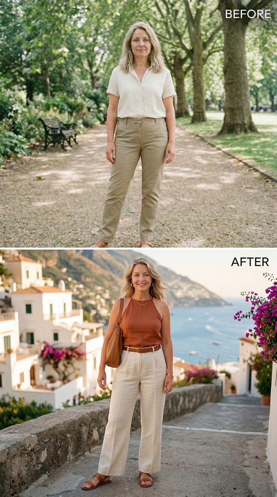 Khaki Chinos Out, Wide-Leg Linen In: Same Woman, Completely Different Energy