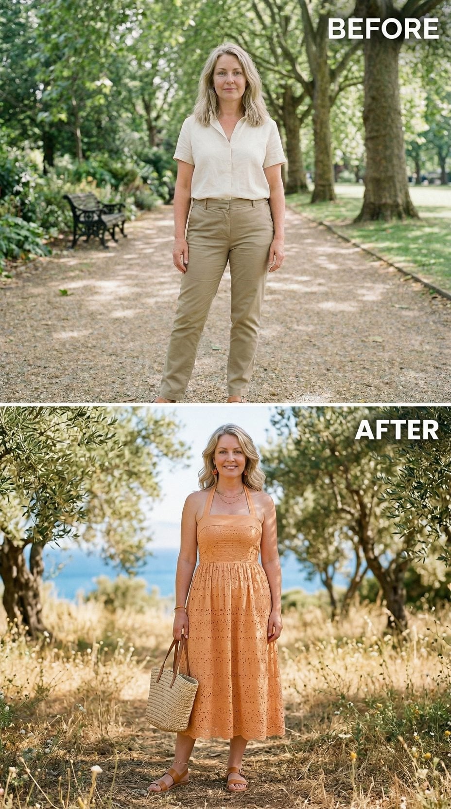 Khaki Chinos Out, Eyelet Halter In: What One Fabric Decision Rewrites