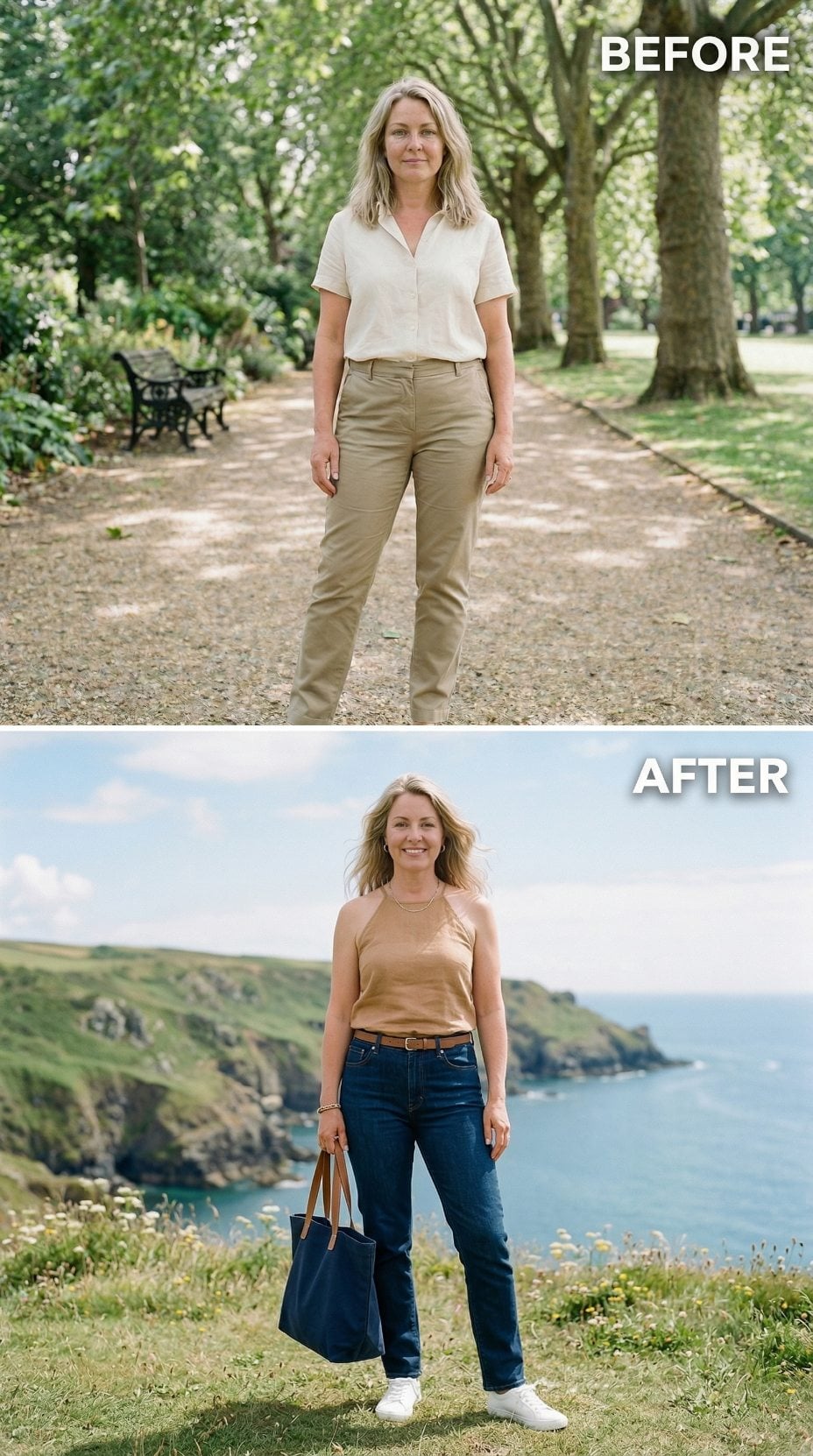 Camel Halter, Dark Denim, Coastal Cliffs: What Swapping One Neutral for Another Actually Does