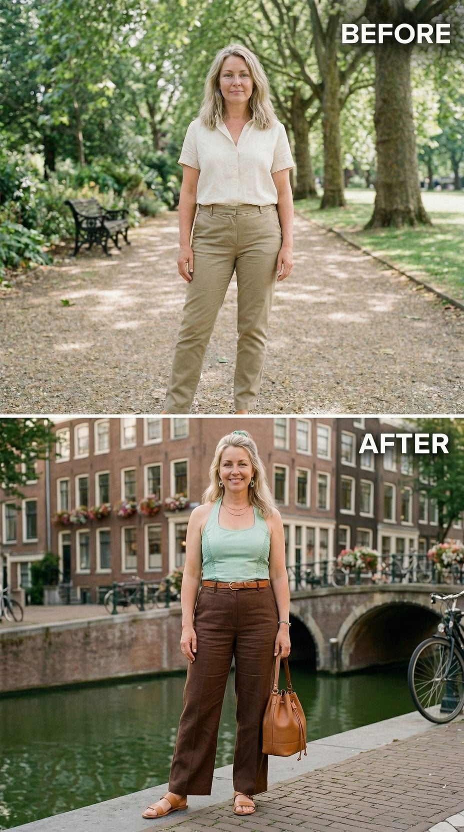 Mint Halter, Amsterdam Canal, Brown Wide-Legs: What Color Temperature Actually Fixes