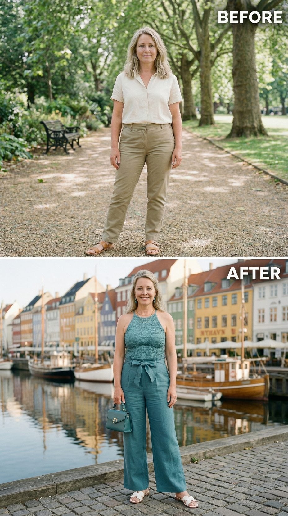Teal Smocked Halter, Nyhavn Waterfront, Wide-Leg Linen: What Fabric Weight Decides