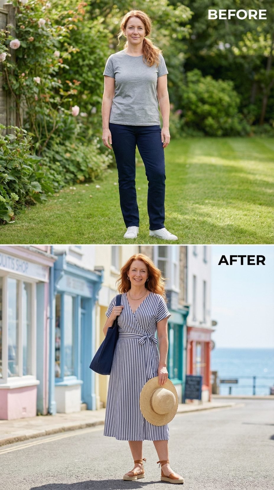 Navy Stripes Closed the Gap Between Casual and Dressed