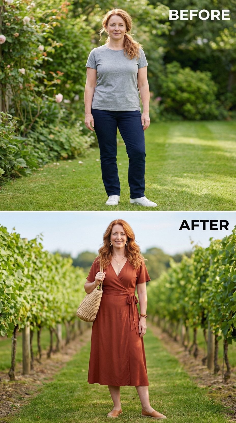 Rust Linen Made the Vineyard Look Like a Film Set