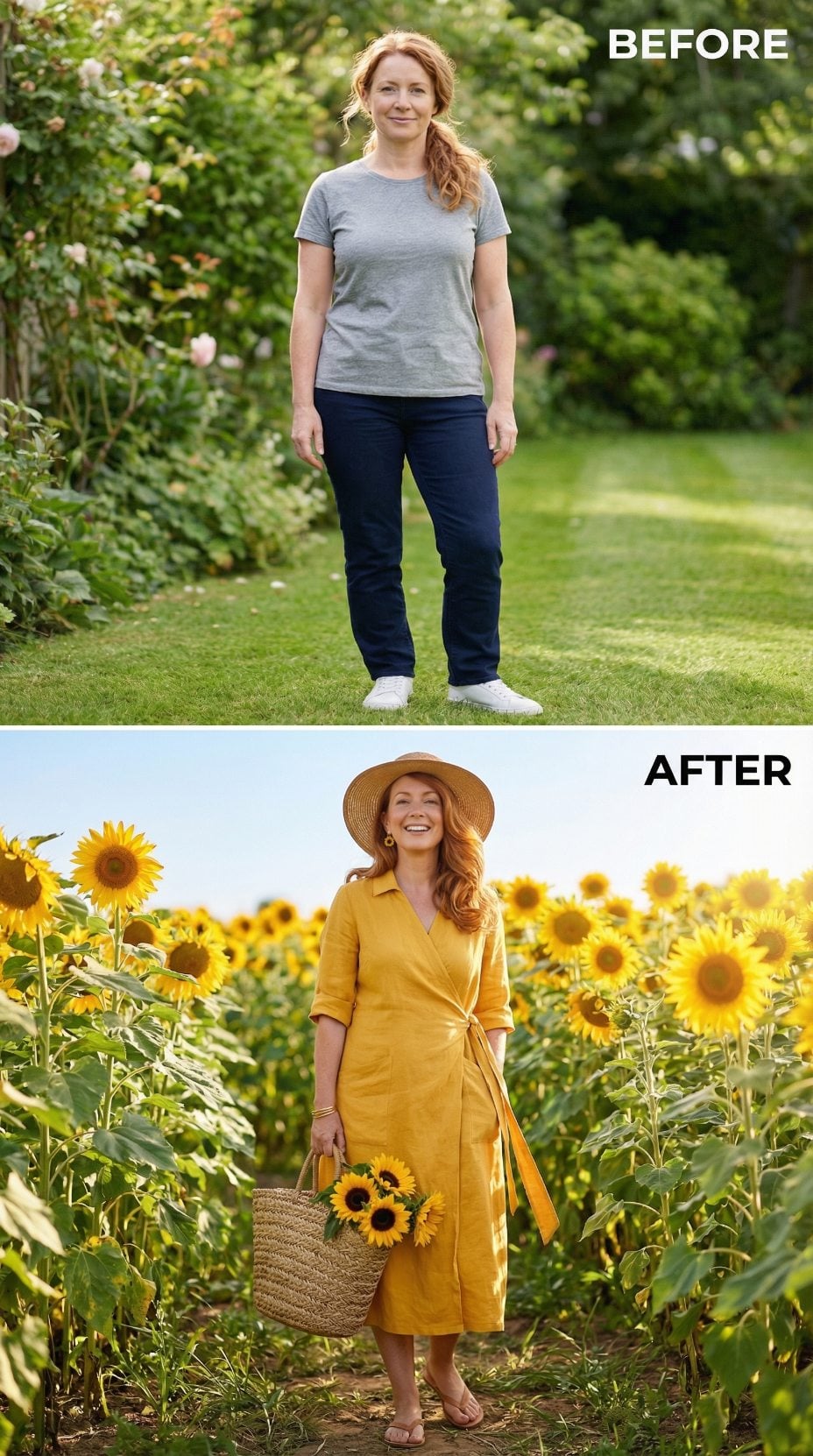 Marigold Linen Took Over the Sunflower Field
