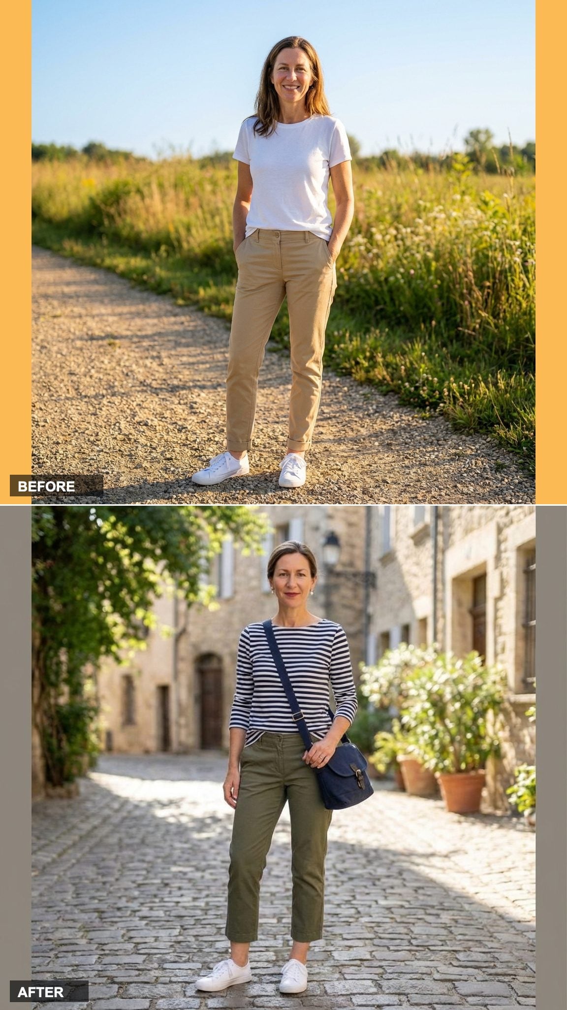 The Striped Breton and Cropped Chino That Rewrites the Whole Proportion Story