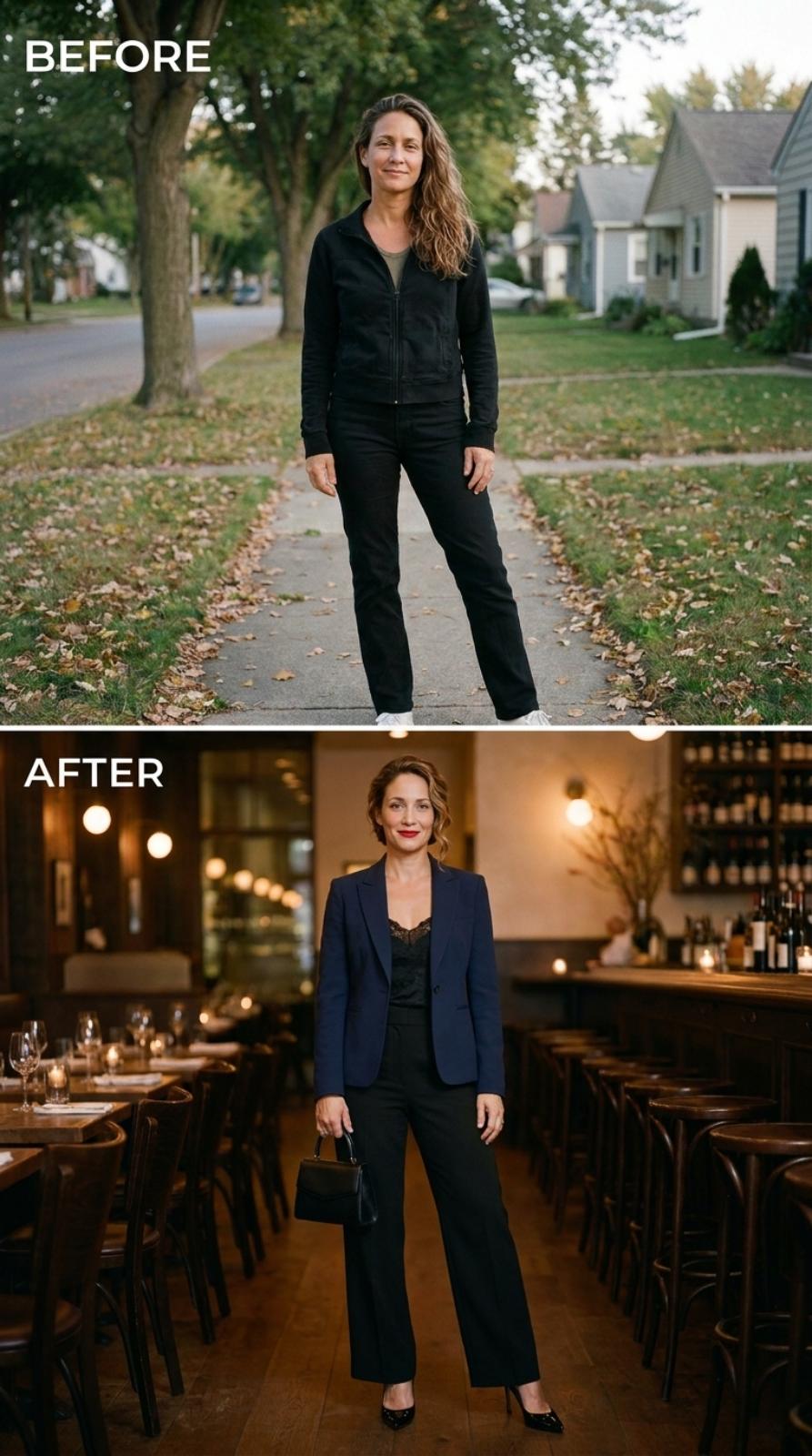 Navy Blazer, Red Lip, Zero Apologies